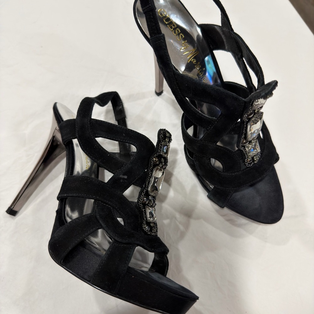 Guess Black Embellished Heels